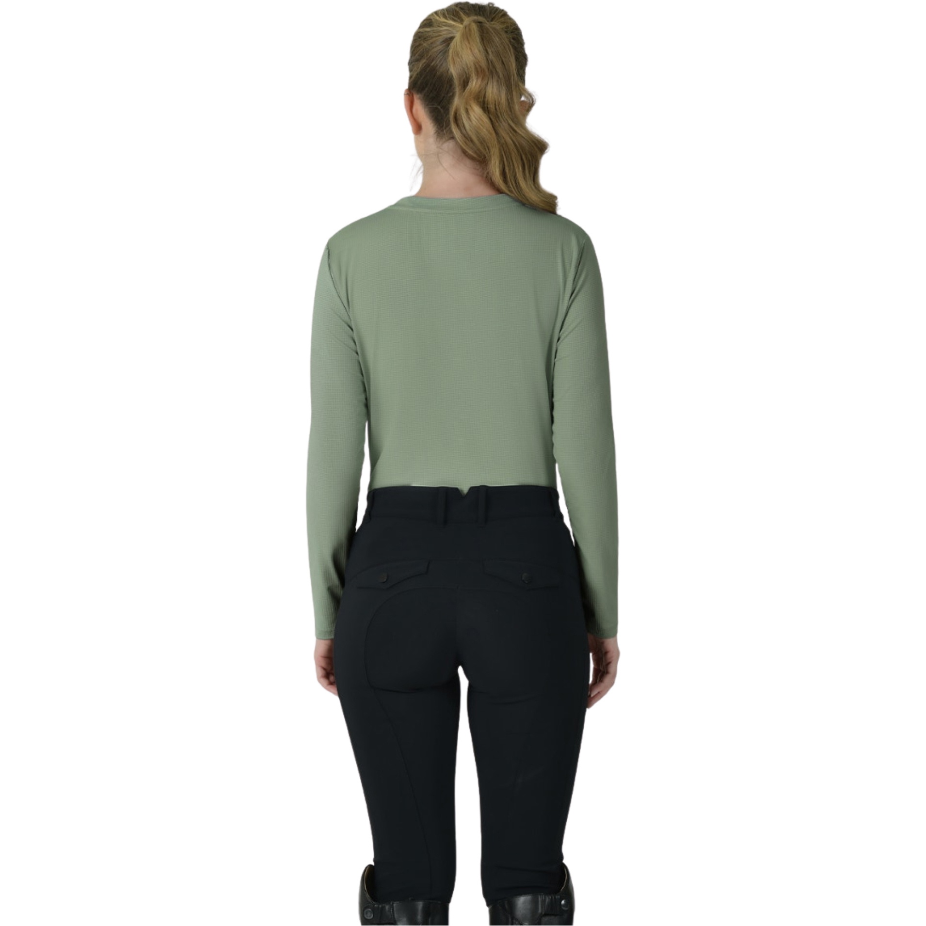 2025 Weatherbeeta Womens Relaxed UV Long Sleeve Tee 1028844 - Olive Leaf